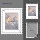 11x14 Wavy Picture Frame with Mat for 8x10, Real Glass and Wooden​ Frame - Tabletop or Wall Hanging Photo Frame(1 Pack, White)