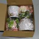 2 Pcs Blue Hydrangea Artificial Flowers Bathroom Decor Fake Flowers in Small Flower Vases for Centerpieces Floral Arrangements Home Indoor Kitchen Tables Living Room Tv Stand Nightstand Decor