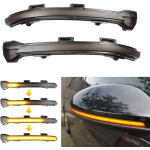 Dynamic LED Turn Signal Light Sequential Side Mirror Marker Indicator Blinker Lamp Compatible With VW Golf MK7 7.5 VII GTI R GTD TSI 2015+