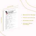 HerZii Prints Black Mama Sayings Baby Shower Game Cards with Answer Key, 50 Pack, Fun Party Activity Sheets, 5x7 Inch