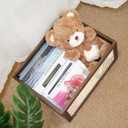 Natural Bamboo Wooden Storage Box, Antique Box Basket, Rustic Farmhouse Look Frame for Kitchen Pantry, Cabinets or Counters - Multipurpose Home Collection (Large)