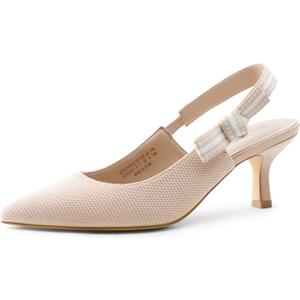 DREAM PAIRS Women's Kitten Heels Slingback Closed Toe Low Pumps Dress Bridal Elegant Wedding Casual Shoes, 7.5