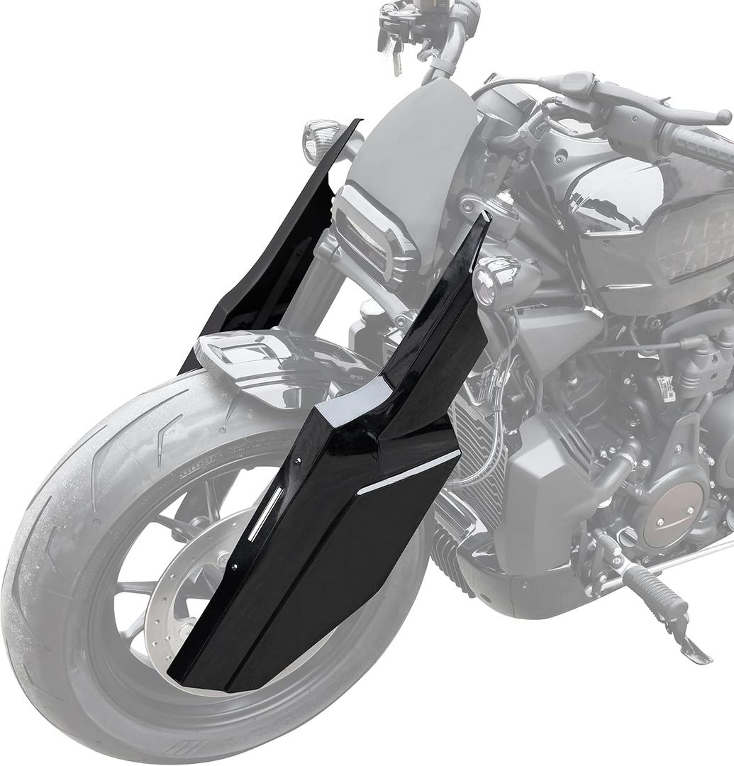 Shock Guard Trim Cover for Sportster S 1250 21-23, Vivid Black Front Side Shock Guard Decorative Panel Front Frame Guard Trim Cover for Harley Sportster S 1250 RH1250S 2021-2023 Accessories