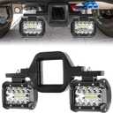 Hitch LED Light, EBESTauto 4 Inch Tow with 3 Inch Towing Hitch Mount Brackets Bar for Truck Trailer SUV Pickup Fit Dual Led Off-Road Driving Light bar