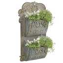 All Chic Metal Wall Planter Outdoor Wall Planter Rustic Wall Mount Planter Wall Hanging Planter Outdoor Wall Planter for Farmhouse Garden Decor