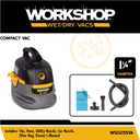 WORKSHOP Wet/Dry Vacs WS0255VA 2.5-Gallon 1.75 Peak HP Shop Vacuum Cleaner