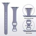 10 x STG Sport Band Compatible with Apple Watch 38mm 40mm 41mm 42mm 44mm 45mm 49mm, Soft Silicone Slim Thin Narrow Replacement Strap Compatible for iWatch Ultra SE Series 9/8/7/6/5/4/3/2/1 (Lavender Gray,