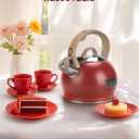 Hauce Radio Tea Kettle for Stovetop, 2.1 Quart Loud Whistle Stovetop Teapots,Food Grade Stainless Steel Tea kettles for Stove Top with Anti-hot Ergonomic Handle,Suitable for All Heat Sources
