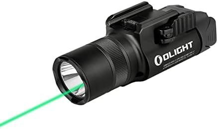 OLIGHT Baldr Pro R 1350 Lumens Magnetic USB Rechargeable Tactical Flashlight with Green Beam and White LED Combo, Rail Mount Weaponlight Compatible with 1913 or GL Rail, Built-in Battery