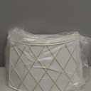 Lanpn Metal Christmas Tree Collar 28 inch, Christmas Tree Ring Collar for Medium Xmas Stand Cover Real Artificial Trees Indoor Outdoor Decoration (White, Diamond)