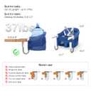 MTWML Portable High Chair for Table,Hook On High Chair that Attaches to Table,Space Saver Clip On Counter Seat for Baby,Easy Clean Baby Feeding Clamp Seat with Carry Bag for Travel(Stripe-Blue)