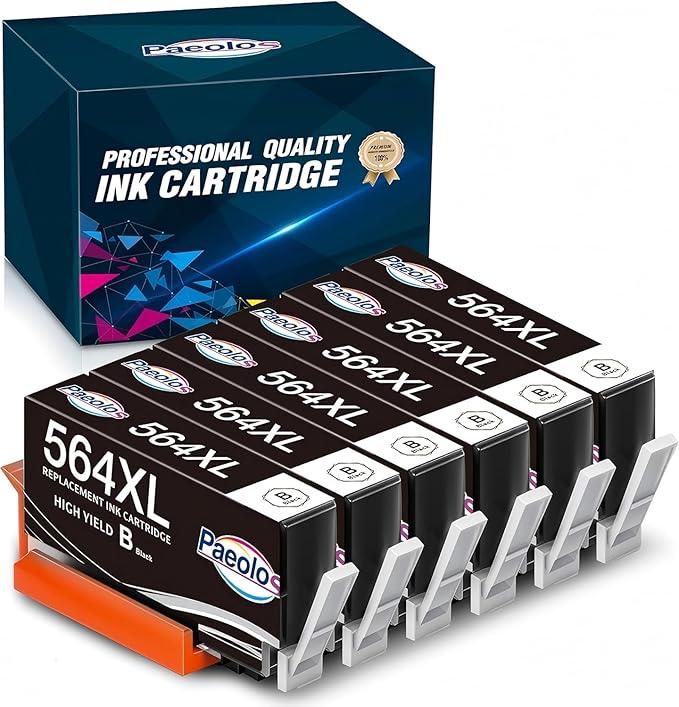 Paeolos Ink Cartridges for hp,  Ink Color B/C/M/Y, 6800