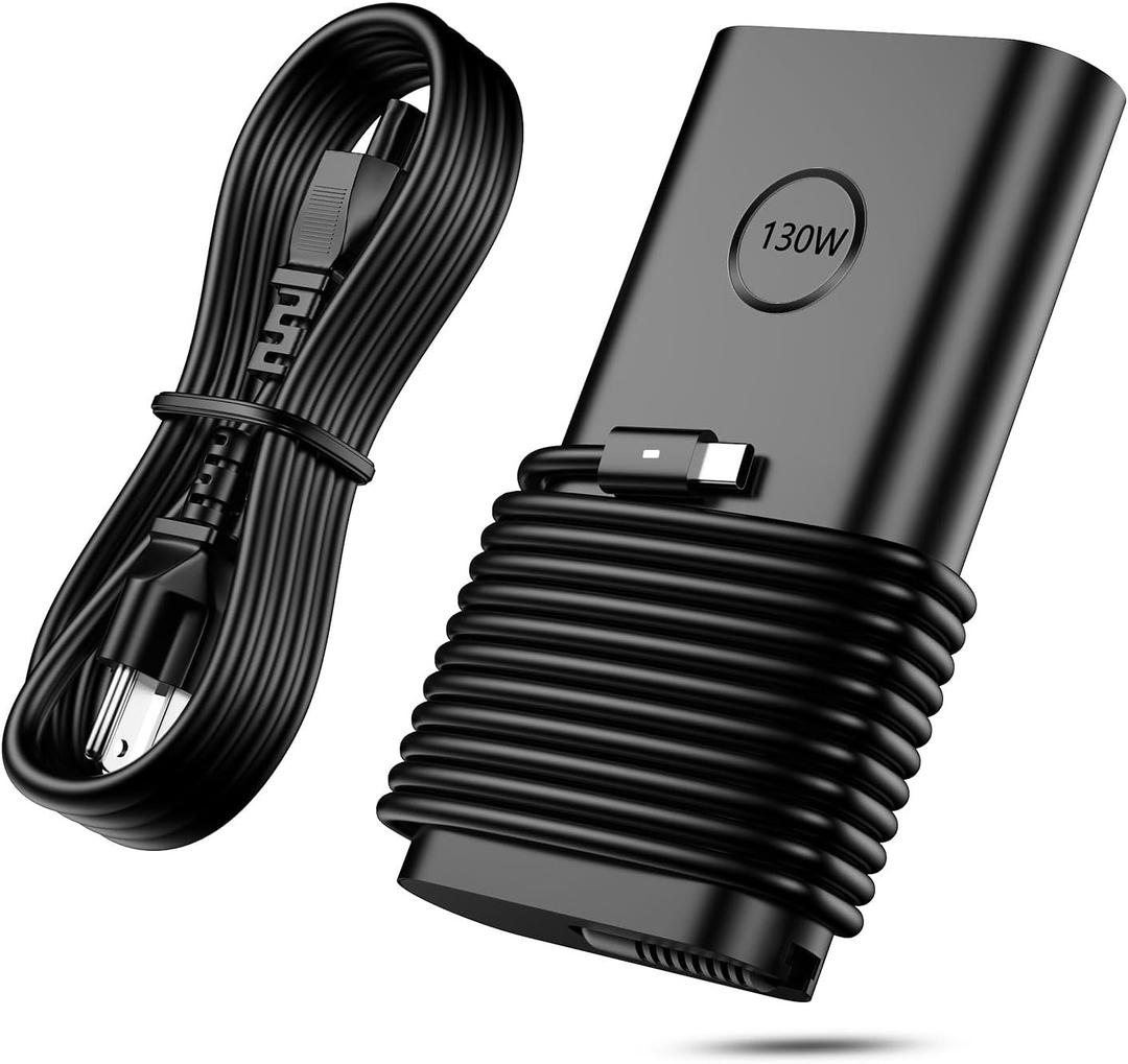 130W USB C Laptop Charger Compatible with Dell XPS/Precision/Latitude | for Dell XPS 15 17 9575 9500 9700, Precision 5530 5550 5560 5750 5760, Latitude 7410 7310 9410 9510, 10FT Type C Power Cord