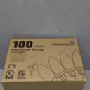 C9 LED Christmas Lights Outdoor, 68 Feet 100 LED Strawberry String Lights with 100 Spring Clamps, Waterproof Commercial Grade Extendable for Outside Roofline Patio Home Xmas Decoration, Pure White