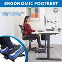 Mount-It! Ergonomic Under Desk Footrest with Massage Rollers, Adjustable Height & 30 Tilt Foot Rest Under Desk (4.25"6.75"), Office Foot Stool with Non Slip Surface