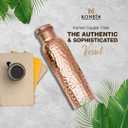 100% Copper Water Bottle, Hammered Finish Design, (34 Oz/1000ml), Copper Bottle for Drinking water with Nature Health Benefits, Leak-Proof, Durable & Eco-friendly, Ayurvedic water Bottle