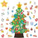 Felt Christmas Tree - 3.1 FT Wall Felt Christmas Tree for Kids with 38 Pcs Ornaments, DIY Xmas Gifts for Christmas Decorations Pack of 2