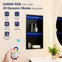 12" X 24" RGB LED Shower Niche No Tile Needed, Stainless Steel Shower Niche Insert Tile Ready, Recessed Wall Shelf for Bathroom Storage Organizer with Remote Control, Matte Black