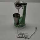 Nostalgia Two-Speed Electric Milkshake Maker and Drink Mixer, Includes 16-Ounce Stainless Steel Mixing Cup & Rod, Jade Green