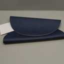 Myir JUN Round Placemats Dual Sided, Faux Leather Place Mats Set of 4 Indoor Placemat for Dining Table Outdoor Place Mat Non-Slip Washable Table Mats (Gray Blue, Set of 4)