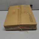 QEEIG Narrow C Shaped Side Table Set of 2 Living Room Sets Slim Couch Tray Tables Skinny Thin Small Farmhouse 7 inch Width, Rustic Brown (017-18BN)