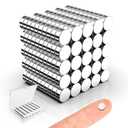 Magnets for Crafts, Caturledas 5x2mm Small Round Magnetic Rare Earth Neodymium Refrigerator Magnet for Home Kitchen Office School Crafts 3D Printing Industrial Scientific Purpose, Silver