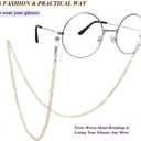 KAI Top Eyeglass Chain Sunglasses Chain Fashion Glass Bead Mask Lanyard Chain Face Mask Chain for Women Men (Champage)