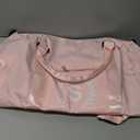 Gym Bag for Women, Personalized Duffle Bag with Shoe Compartment, Sports Bag for Yoga & Dance with Wet Pocket and Mat Strap. (Pink)