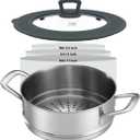 2 x Vented Tempered Glass Universal Lid for Pot Pan Skillet with Heat Resistant Silicone Rim Microwave Splatter Lid Cover Microwave Safe Fit 9.5 10 10.5 11 Cookware, Dishwasher Safe Grey