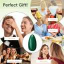5 x Short Almond Press On Nails, Durable Reusable Glossy Artificial Nails Kit with Adhesive Tabs, 24 Pcs 12 Sizes for Fashion Women, Perfect for for Daily Outfits, Party or Date, Green