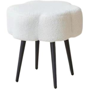 SFKLYU Vanity Stools Upholstered Footrest Stool No Wheels Vanity Chair Modern Upholstered Foot Stool for Living Room, Bedroom,A5