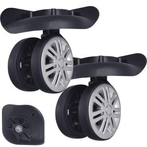 Luggage Wheels Replacement Duel Spinner Wheel for Luggage Suitcase Repair 360 Rotating Suitcase Replacement Wheels with 4 Mounting Holes H074