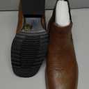 Cowboy Boots for Men Square Toe Chelsea Boots Mens Western Ankle Boot Slip On Casual Dress Boot (8, Brown)