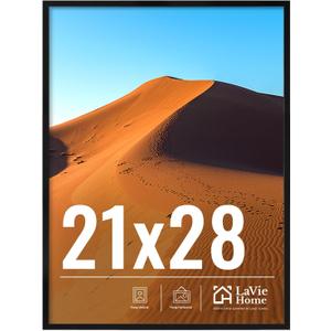 LaVie Home 21x28 Picture Frame for Wall Display, 21x28 Black Picture Frame with HD Plexiglas, 21 x 28 Poster Frame 1 Pack, Display Frame for Vertical or Horizontal, Classic Collection