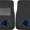 FANMATS NFL Unisex-Adult 2-Piece Embroidered Team Logo Car Mat Set (17"x25.5", Black)