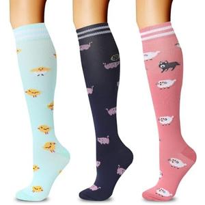QZLKNIT 20-30mmHg Graduated Compression Socks for Men & Women – Medical Grade Circulation Support – Running, Travel, Recovery Size S-M