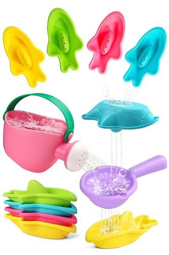 Fajiabao Baby Bath Toys for Kids Ages 1-3 Toddler Bath Toys Mold Free for 12+ Months Bathtub Beach Sand Pool Water Table Toys for 1 2 3 4 5 6 Years Old Boys Christmas Birthday Gifts (6 PCS) Pack of 2