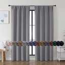 Grey Curtains 2Pcs 72x34Inc