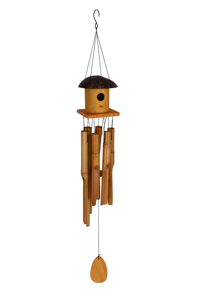 Bambeco 34in Birdhouse Bamboo Chime