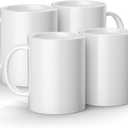 Ceramic Mug Blank - 15 oz/425 ml (4 ct) - DIY Custom Mug - Works with Infusible Ink Transfer Sheets, Pens, Markers & Sublimation, 4 Count