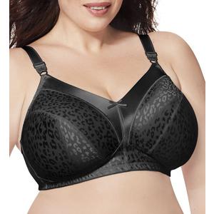 Just My Size Women's Satin Stretch Wire Free Plus Size Bra (1960), Rosewood, 44DD