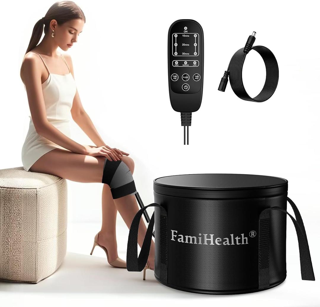 Cold Therapy Machine, Portable Ice Machine for Knee After Surgery, Programmable Knee Replacement Recovery System for Post Surgery Recovery Sports Injuries Reduce Swelling (Black)