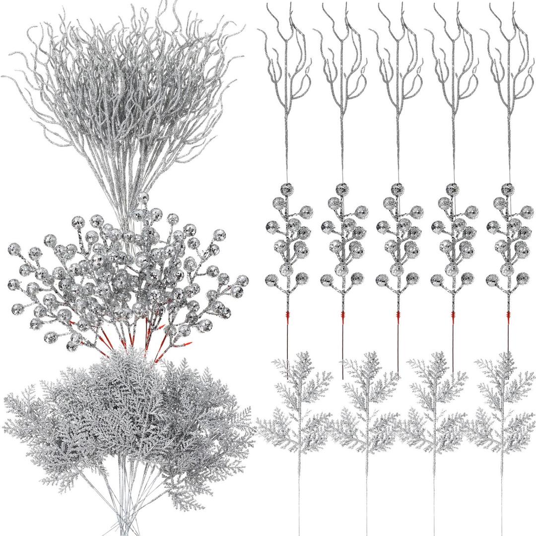 JOIEDOMI 45 Inch Christmas Tree Topper Wreath Bow, Blue and Silver Ribbon Ornaments with Snowflakes and Glitter, Large Gift Decor for Xmas Holiday Themed Decoration Home Parties Wedding