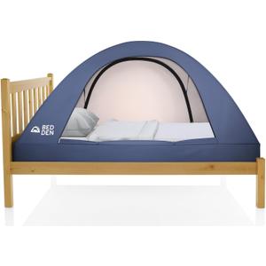 Bed Den - Foldable Privacy Bed Tent Canopy Twin XL (79.5" L x 37.4" W x 35" H) Pop Up College Dorm Room Kids Cozy Sleep Better