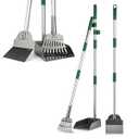FUSBUNTY Pooper Scooper, Long Handle Dog Pooper Scooper, Heavy Duty Stainless Steel Rake with Tray & Spade Set for Pet Waste Removal, for Grass, Dirt or Gravel - Green