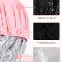 Years calm Heat Cap For Deep Conditioning Shower CapReusable Three-Layer Structure Waterproof Hair Cap  Applicable Tofor Bathing, Hair Care, And Other Uses (Pink, One Size)