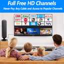TV Antenna for Smart TV Indoor with Amplifier Signal Booster, 2026 Digital Antenna for Local Channels 600+ Miles Long Range, 360 Reception Portable, Support 4K 1080P, Coaxial Cable