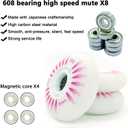 Light up Inline Skate Wheels & Roller Blade Wheels 76mm/80mm with Bearings ABEC-9 for Indoor & Outdoor use 90A Luminescence Roller Blade Wheels 4-Pack