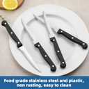 Steak Knives Set of 8, Sharp Triple Rivet Steak Knife Sets, High-Carbon Stainless Steel Serrated Blades, Ergonomic Handles Serrated Steak Knives, Dinner Knife for Kitchen Restaurant, Dishwasher Safe (Silver)