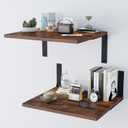 Deep Wall Shelves, Floating Shelves for Wall Display, 12 Deep Wall Mounted Shelves for Living Room, Bedroom, Kitchen, Office Decor, Modern Hanging Bookshelf (Brown, 16 * 12 Inches)